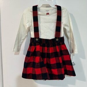 2-piece bodysuit and suspender skirt set